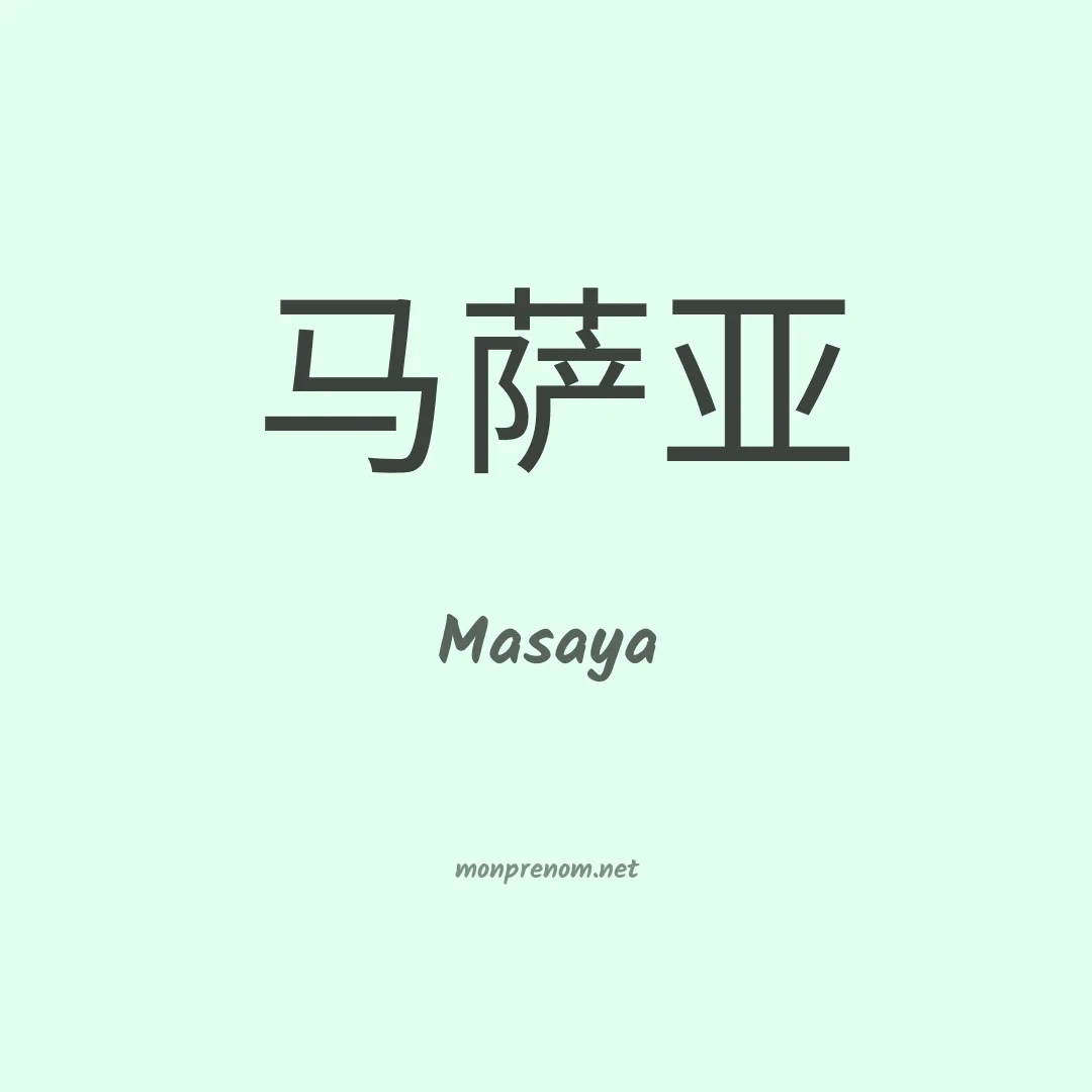 Masaya en chinois