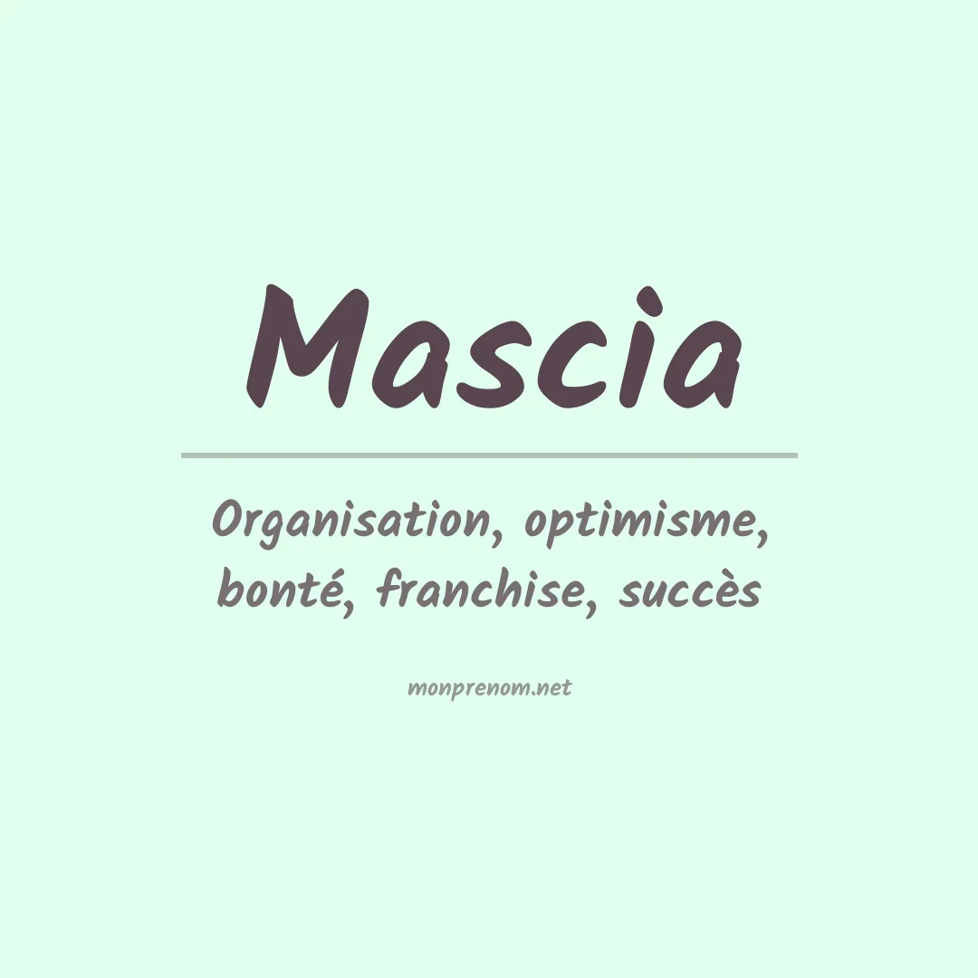 Prénom Mascia
