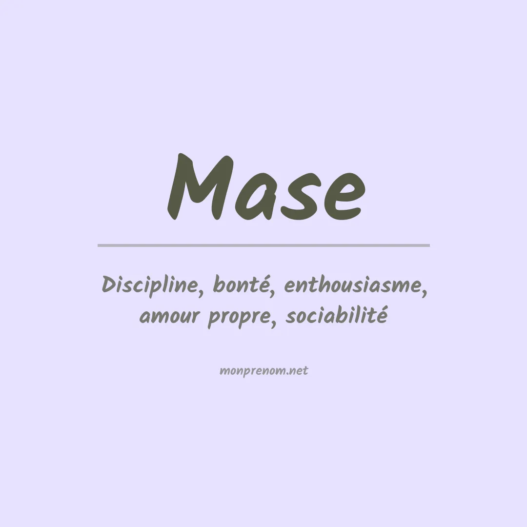 Prénom Mase
