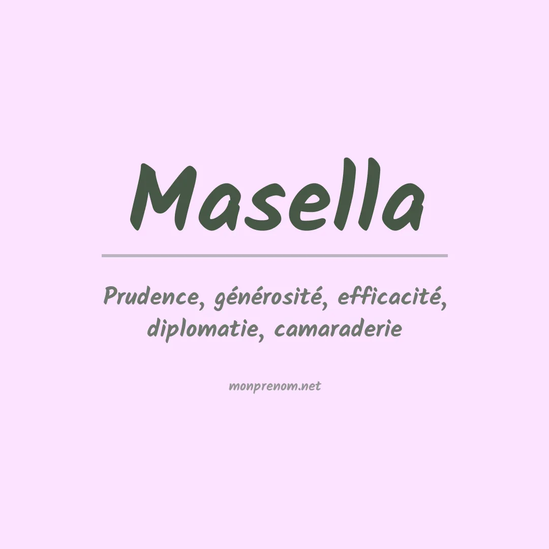 Prénom Masella