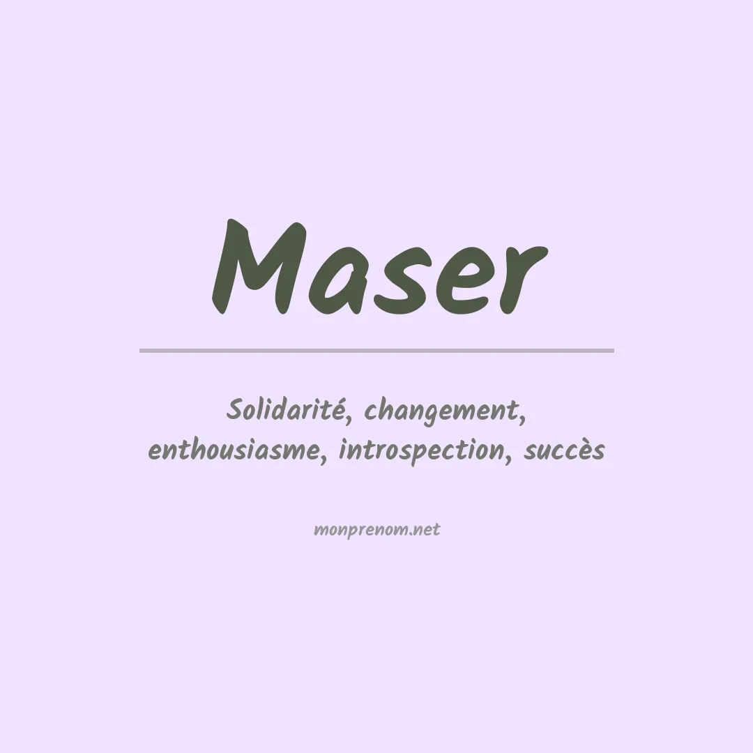 Prénom Maser
