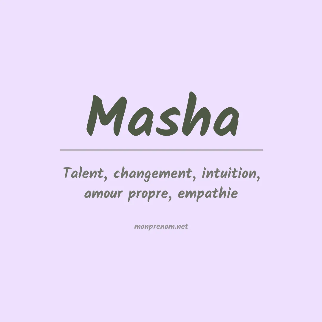 Prénom Masha