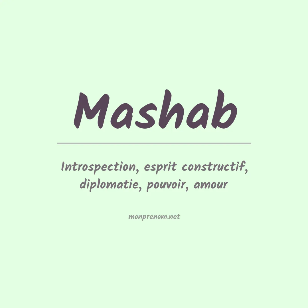 Signification du prénom Mashab