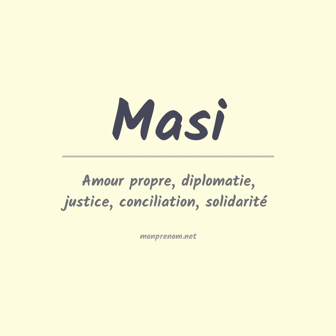 Prénom Masi