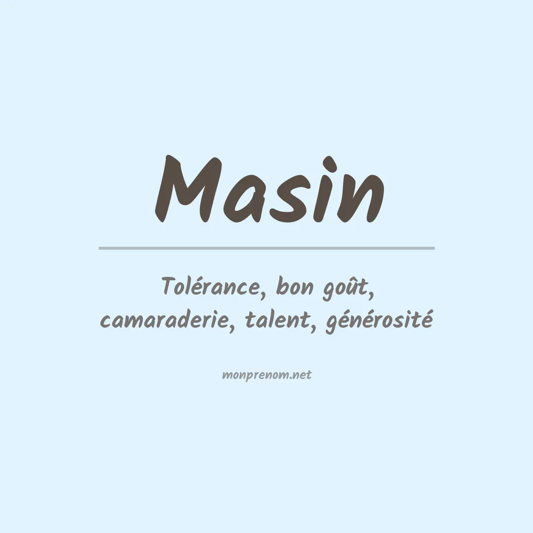 Prénom Masin