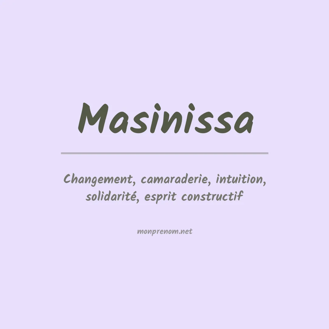 Signification du prénom Masinissa
