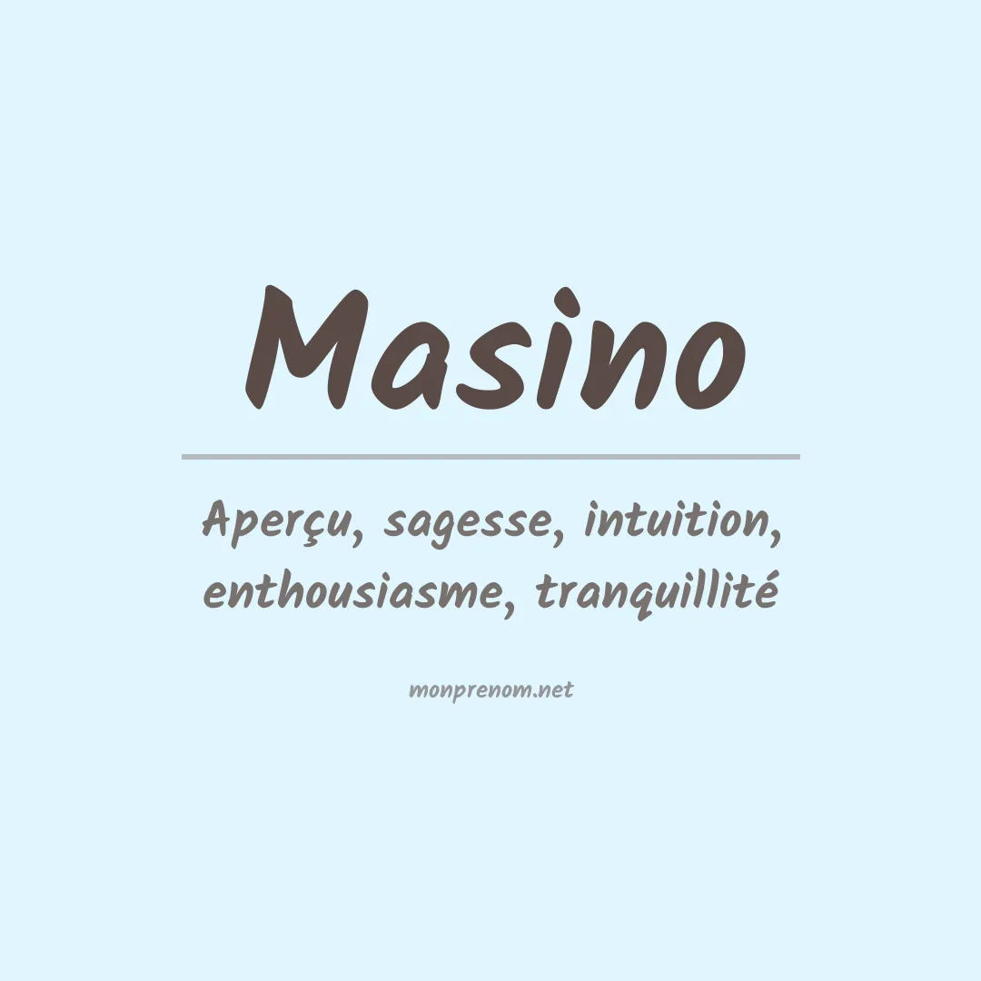 Prénom Masino