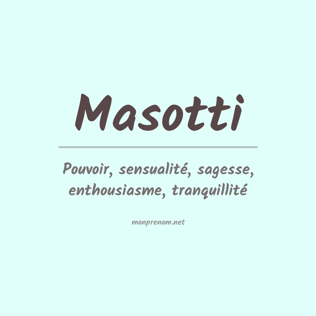 Prénom Masotti