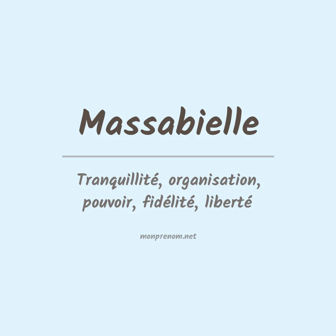 Signification du prénom Massabielle