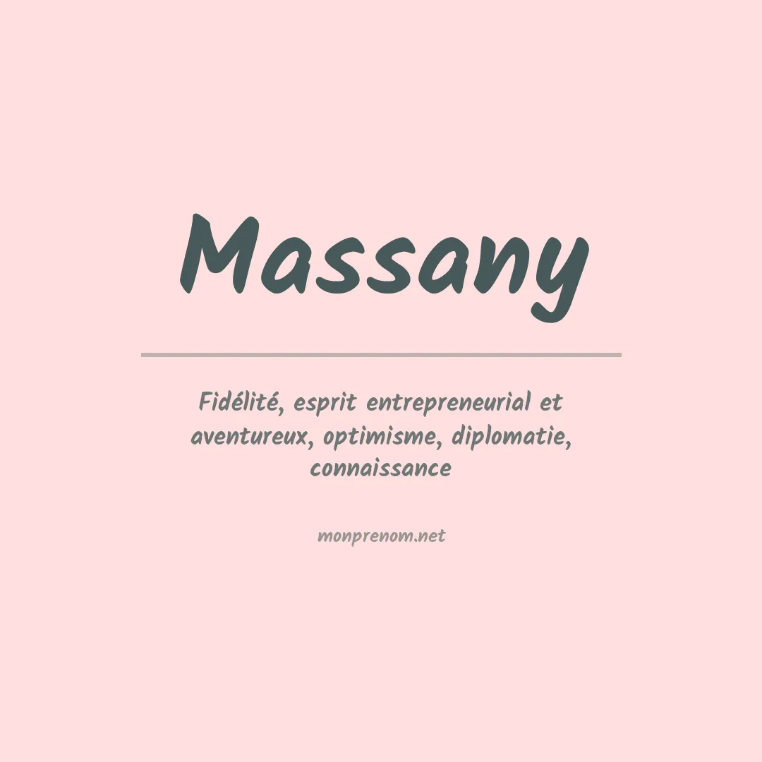 Signification du prénom Massany