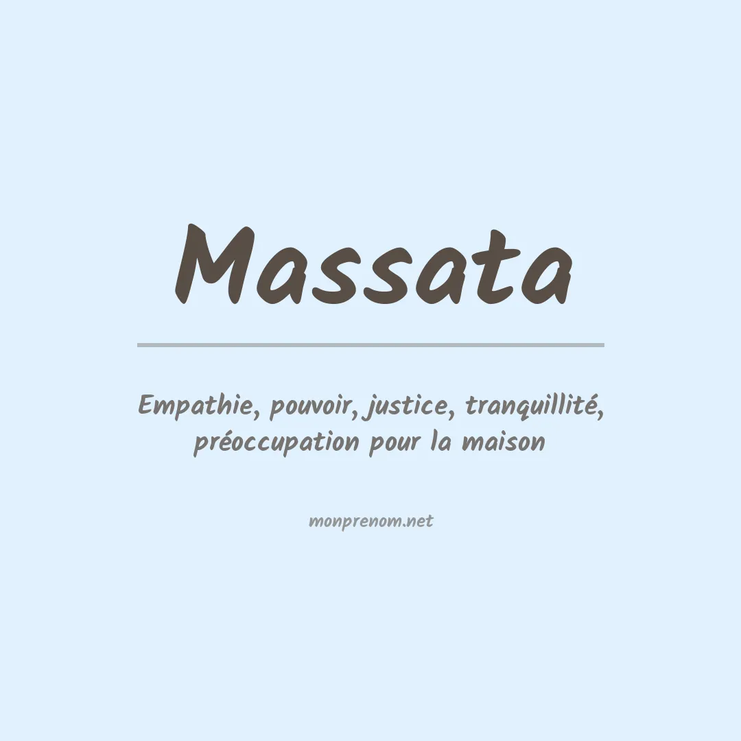 Signification du prénom Massata