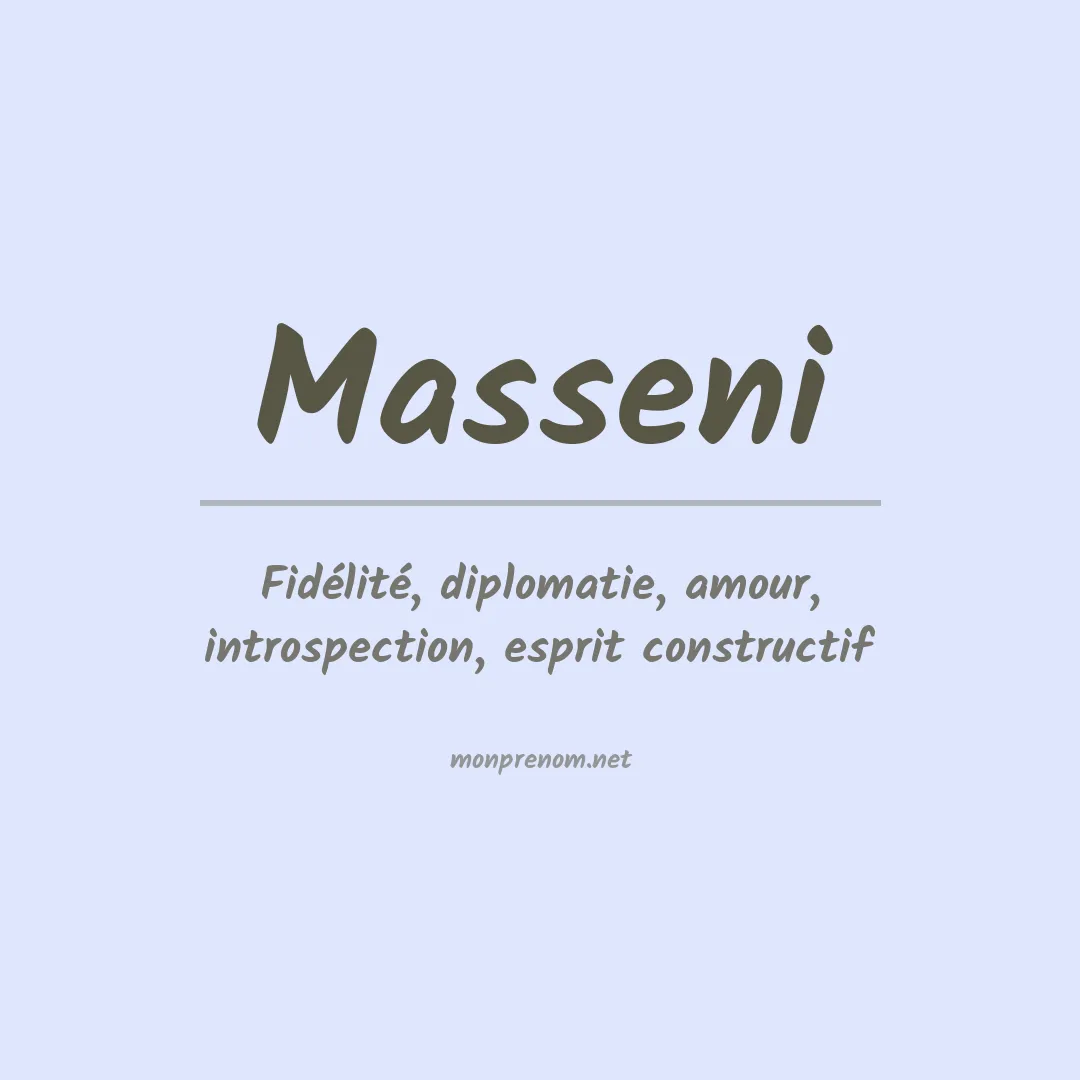 Signification du prénom Masseni