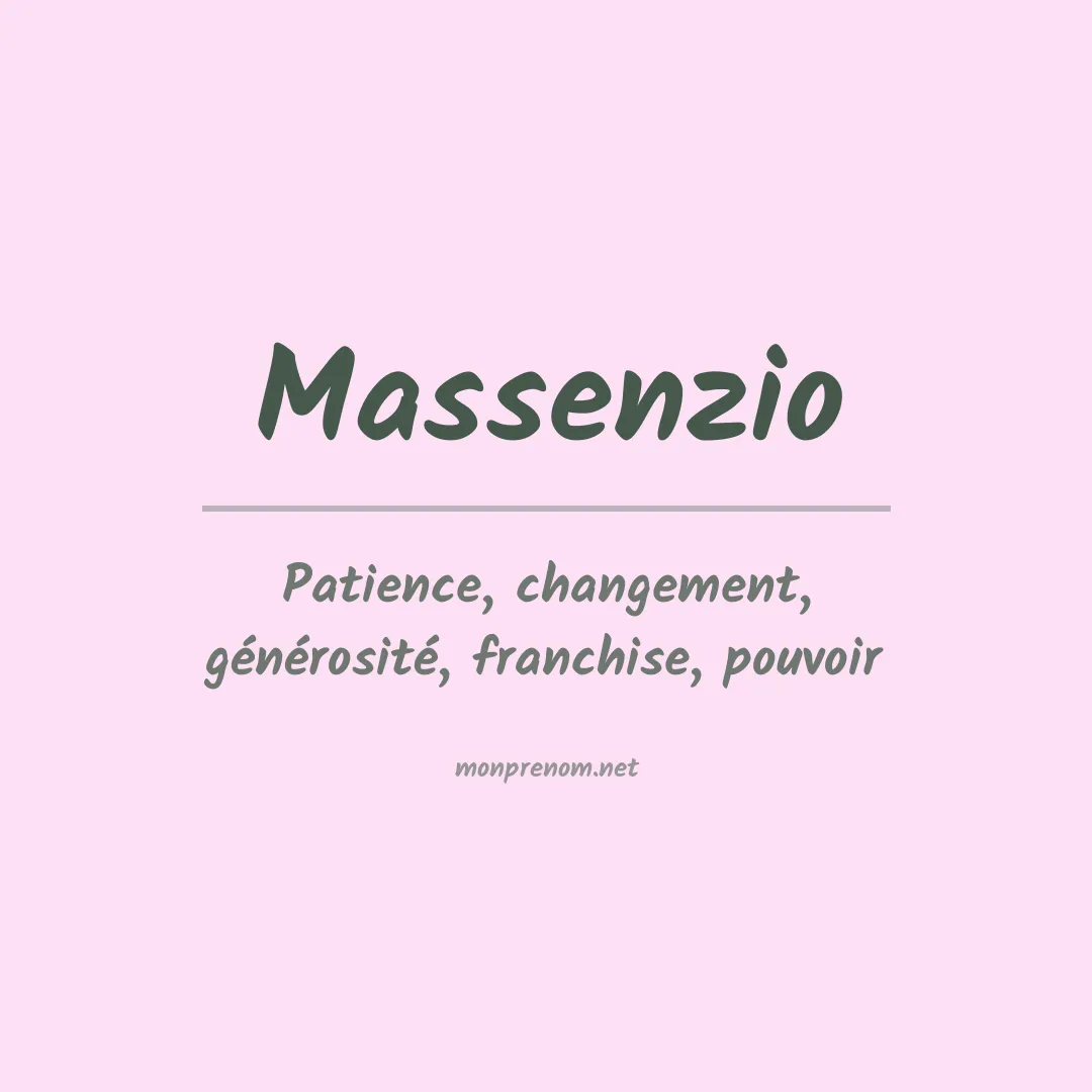 Signification du prénom Massenzio