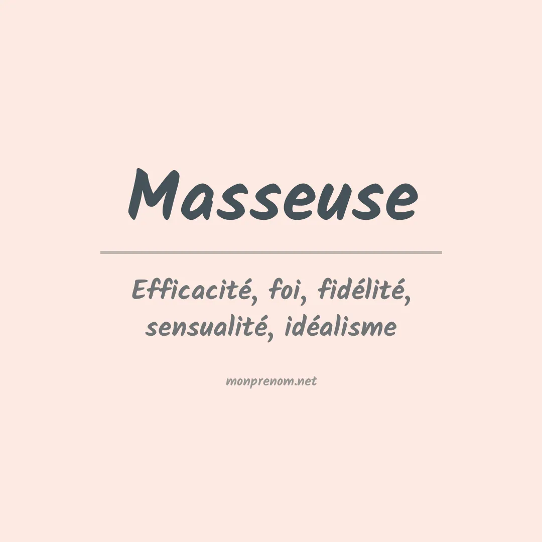 Signification du prénom Masseuse