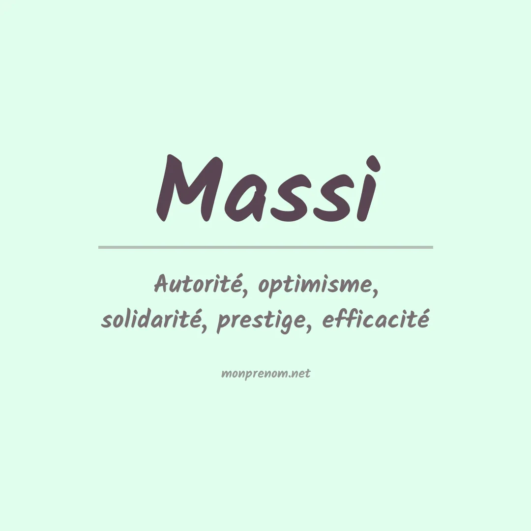 Prénom Massi