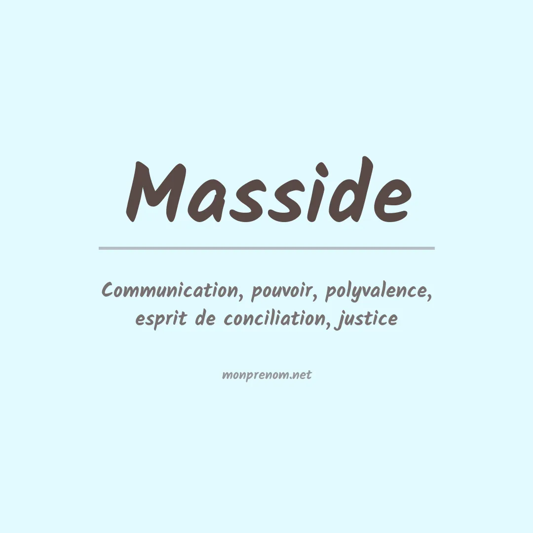 Signification du prénom Masside