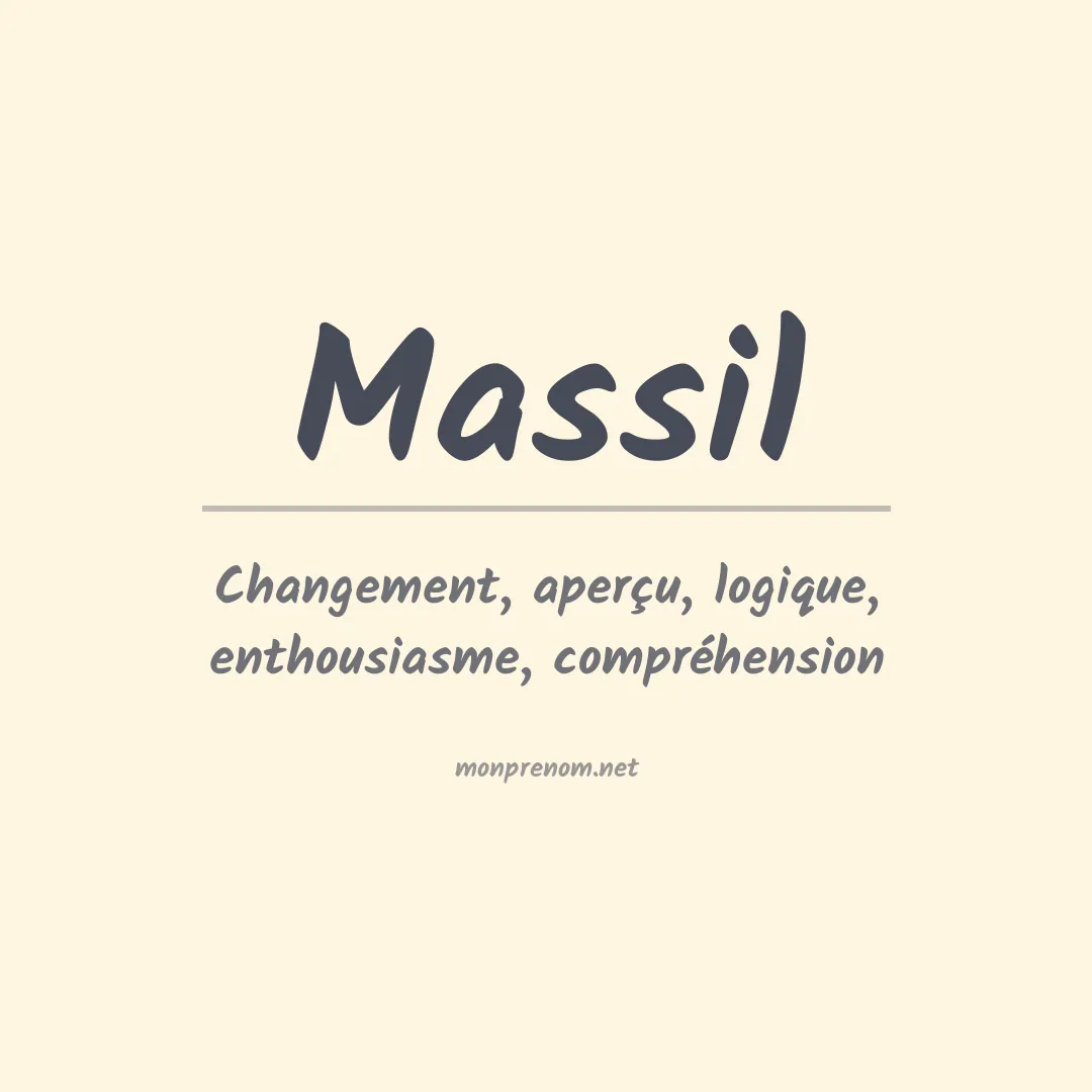 Signification du prénom Massil