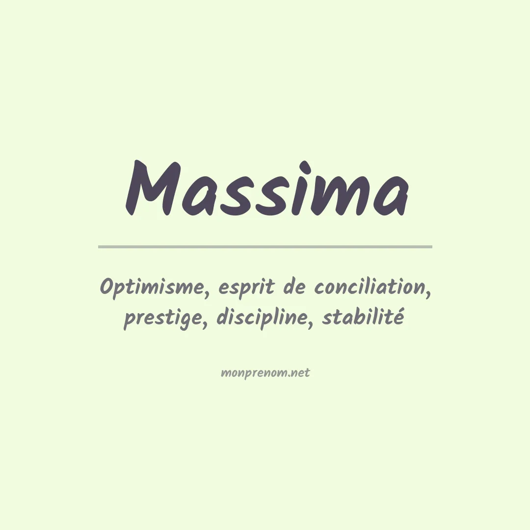 Signification du prénom Massima