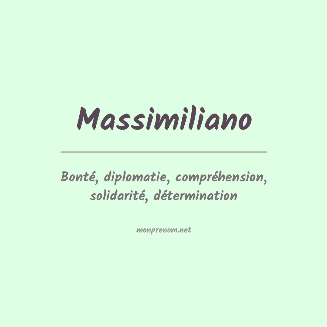 Prénom Massimiliano