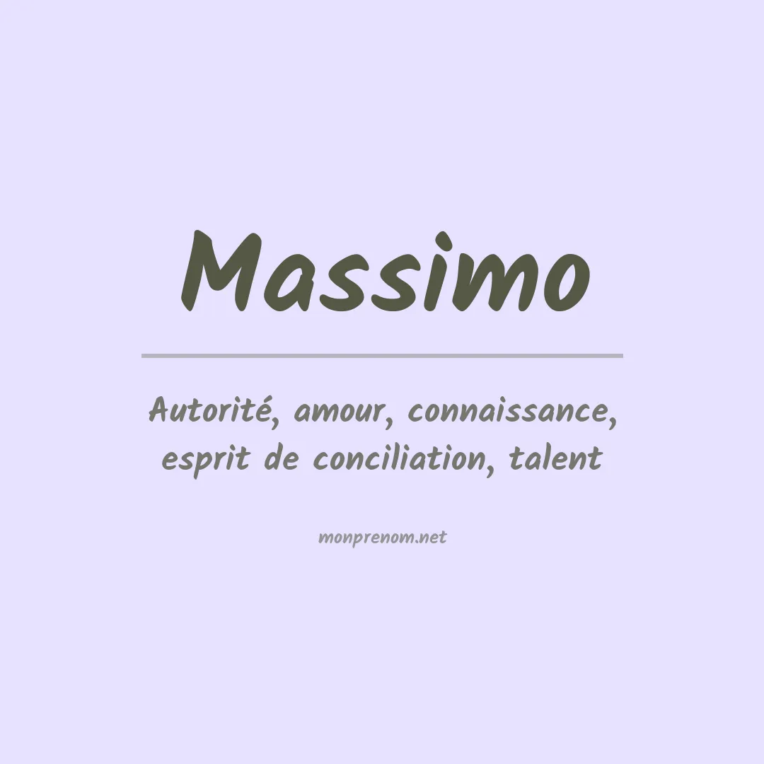 Prénom Massimo