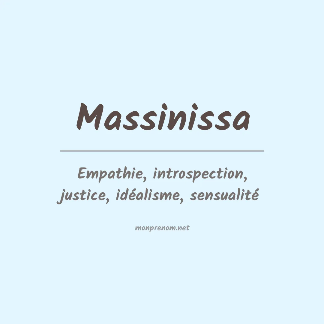 Signification du prénom Massinissa