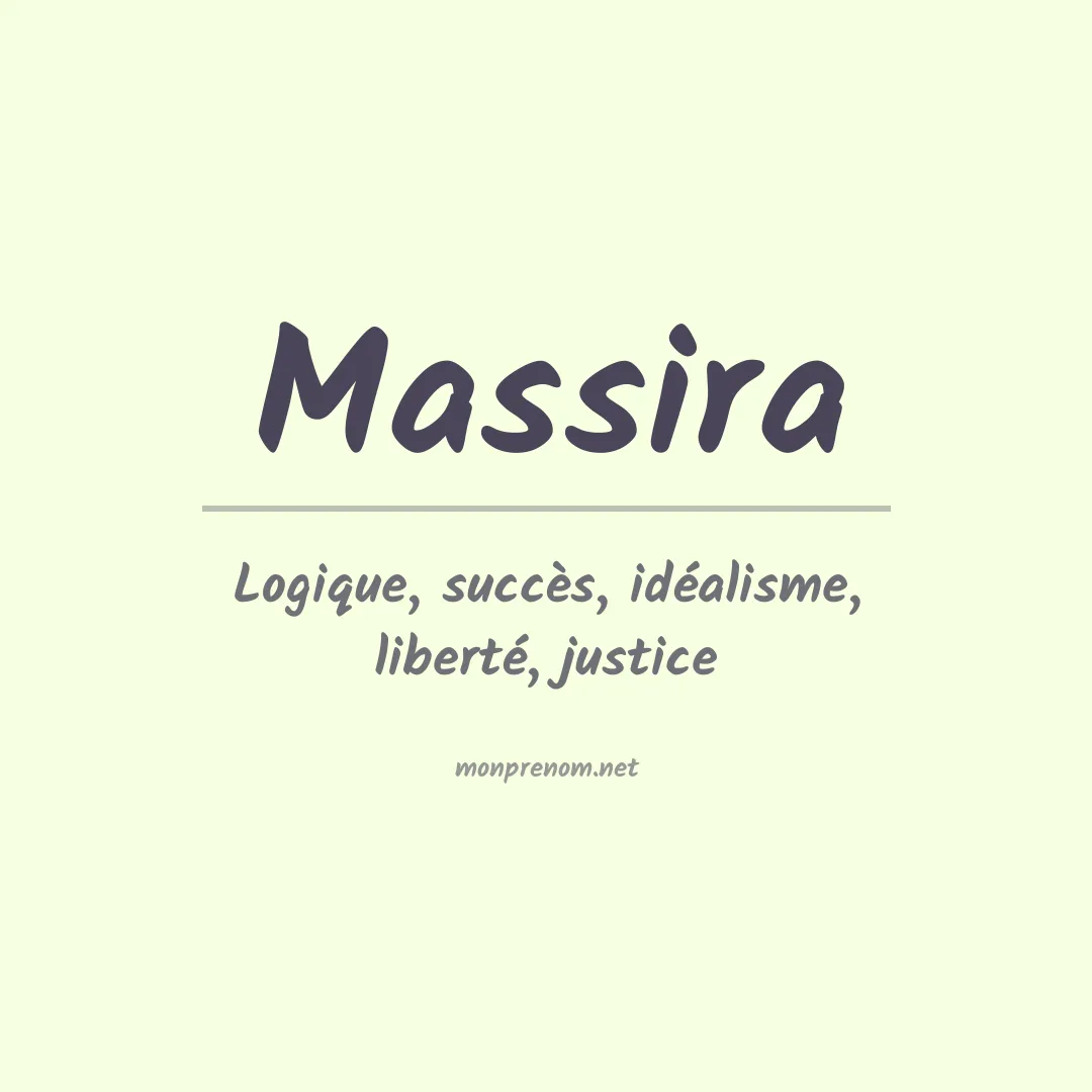 Signification du prénom Massira