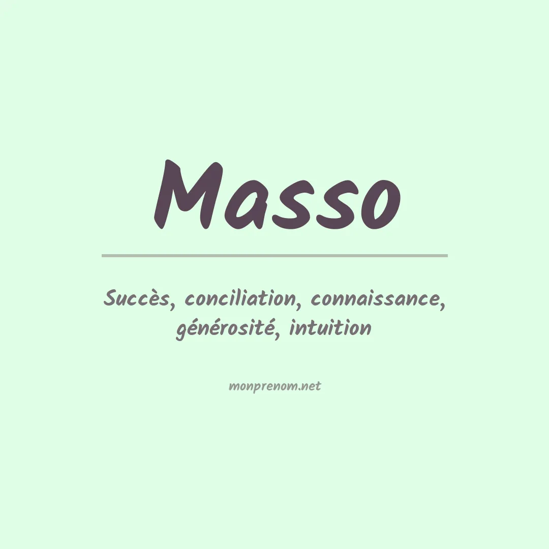 Prénom Masso