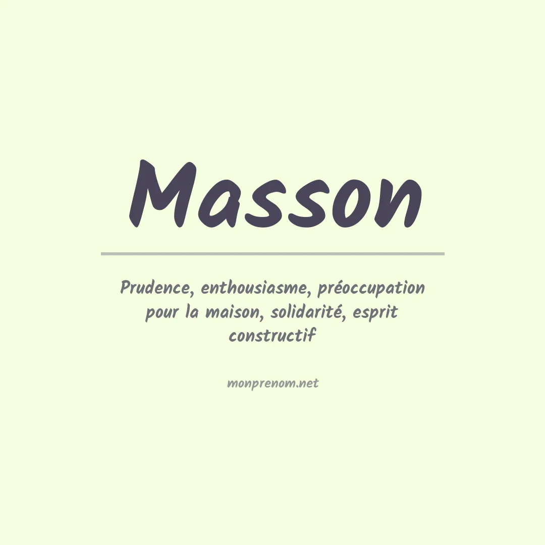 Prénom Masson