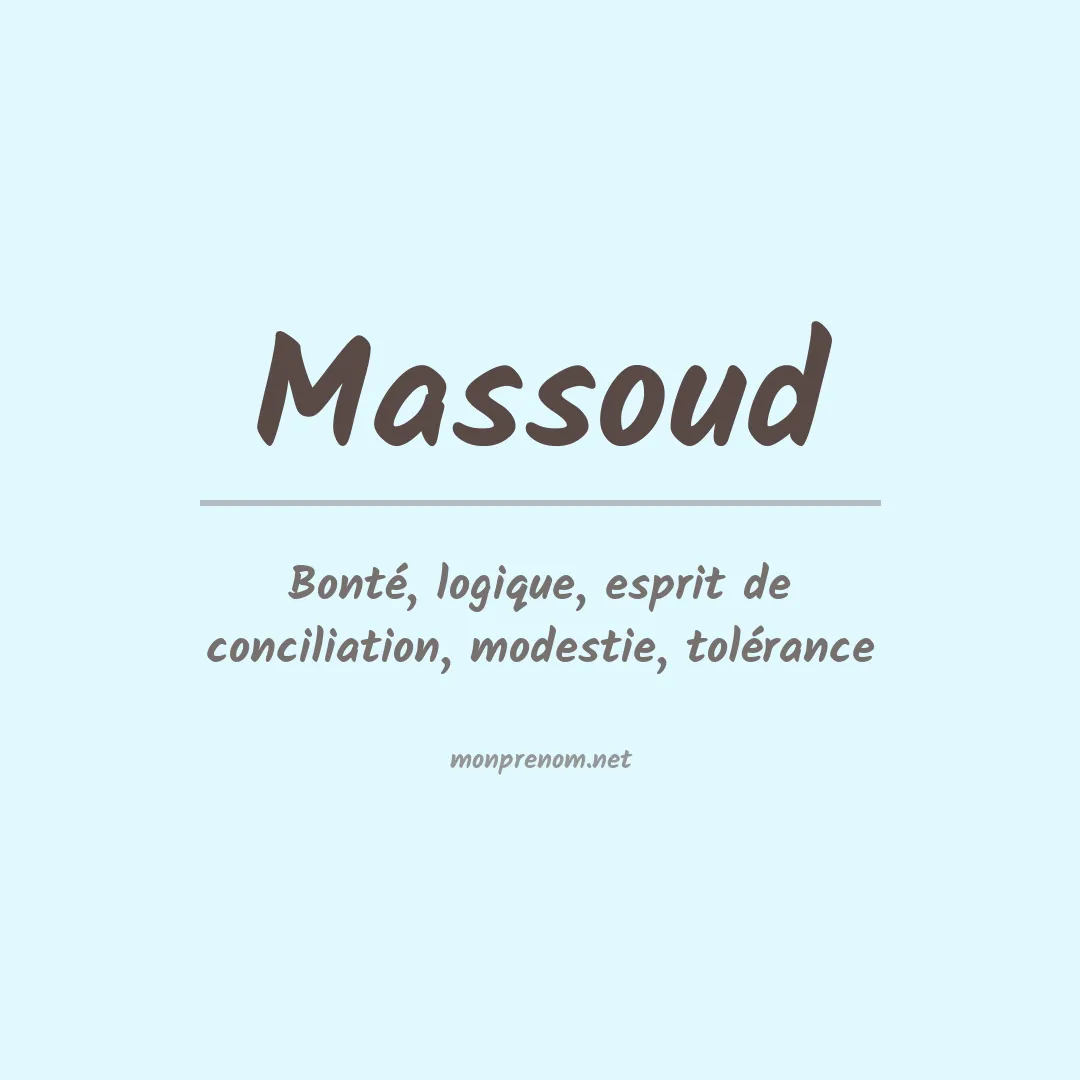 Prénom Massoud