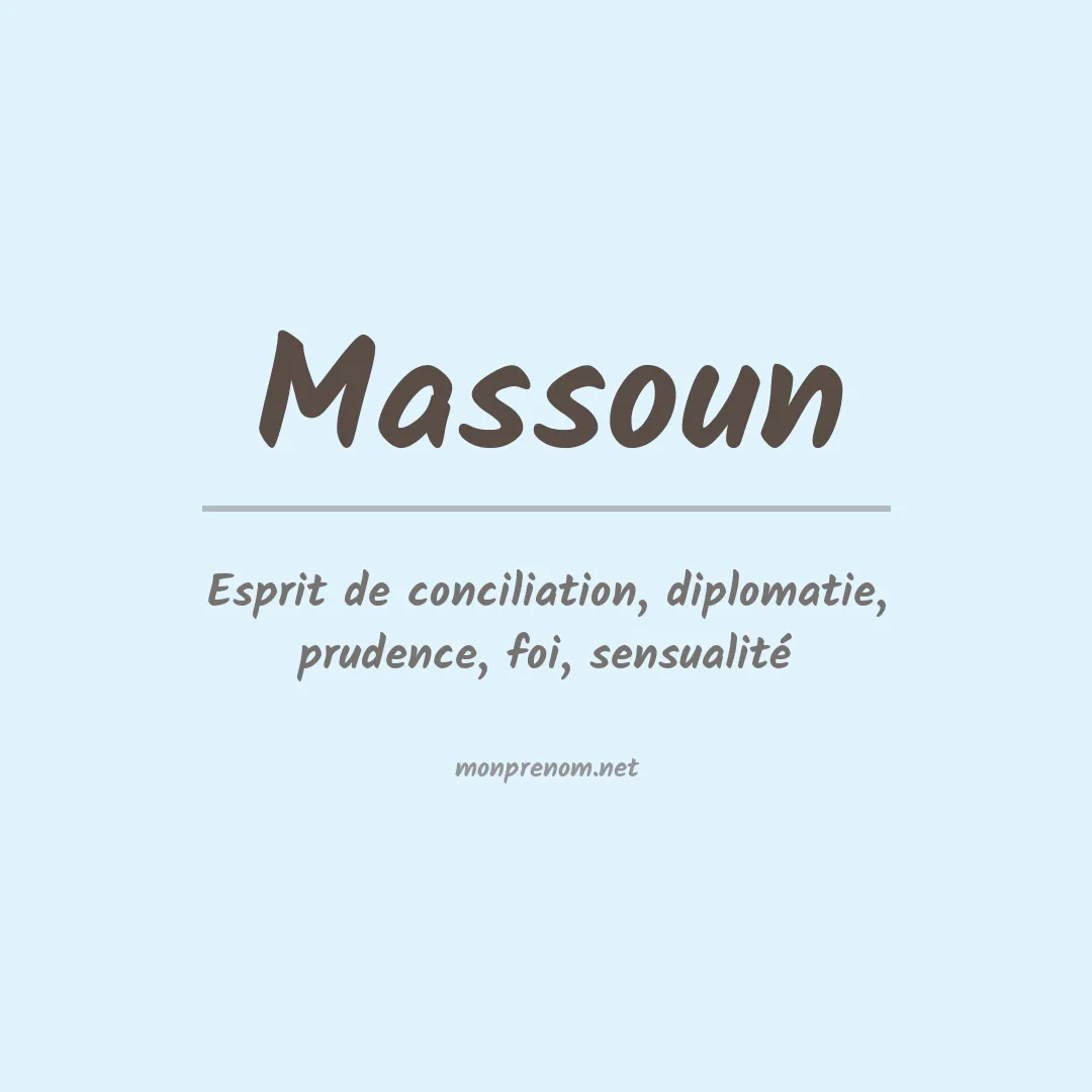 Signification du prénom Massoun