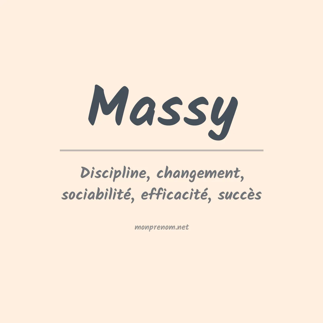 Signification du prénom Massy