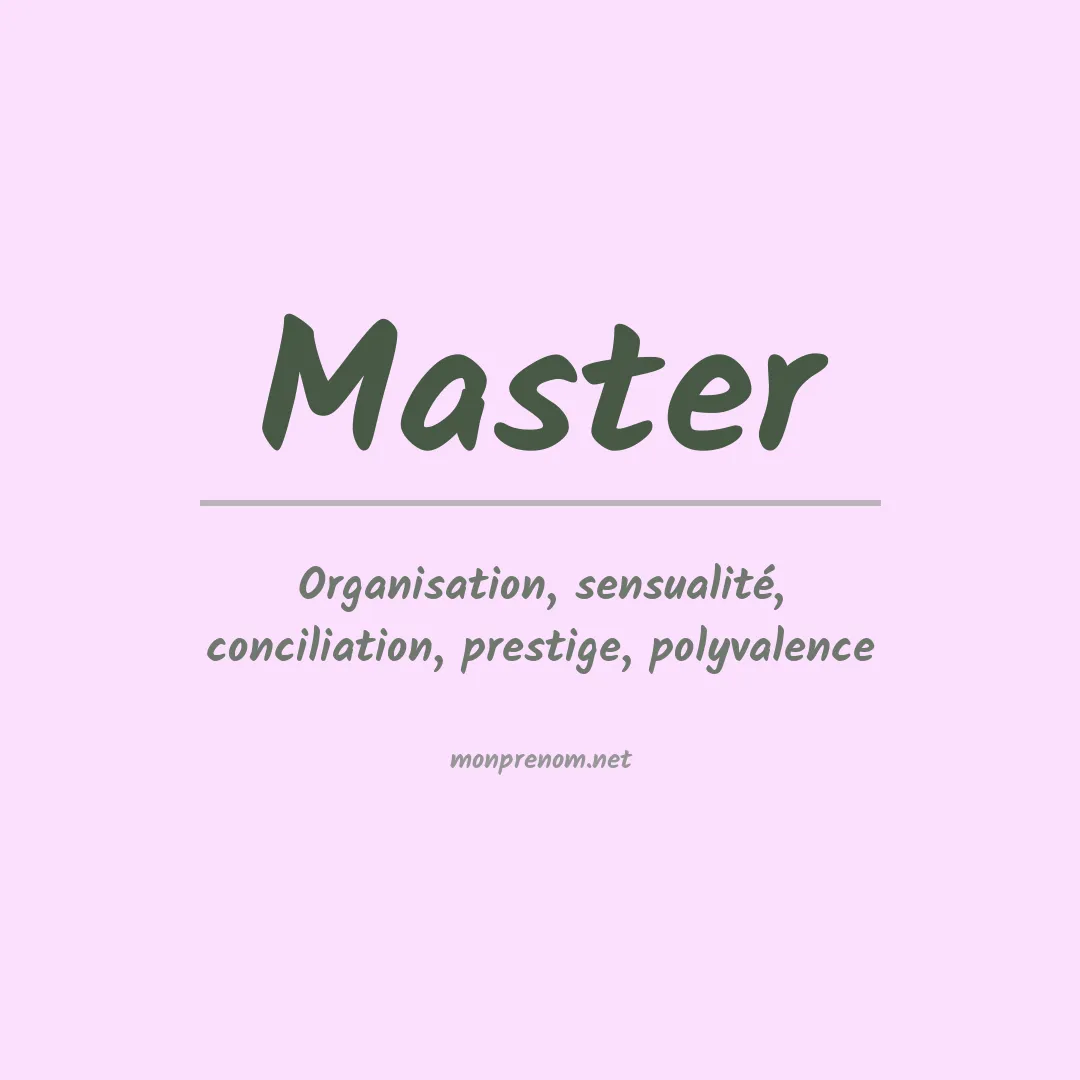 Prénom Master