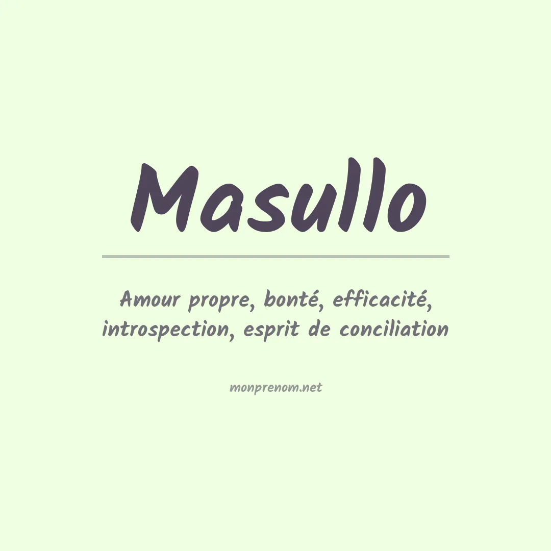 Prénom Masullo