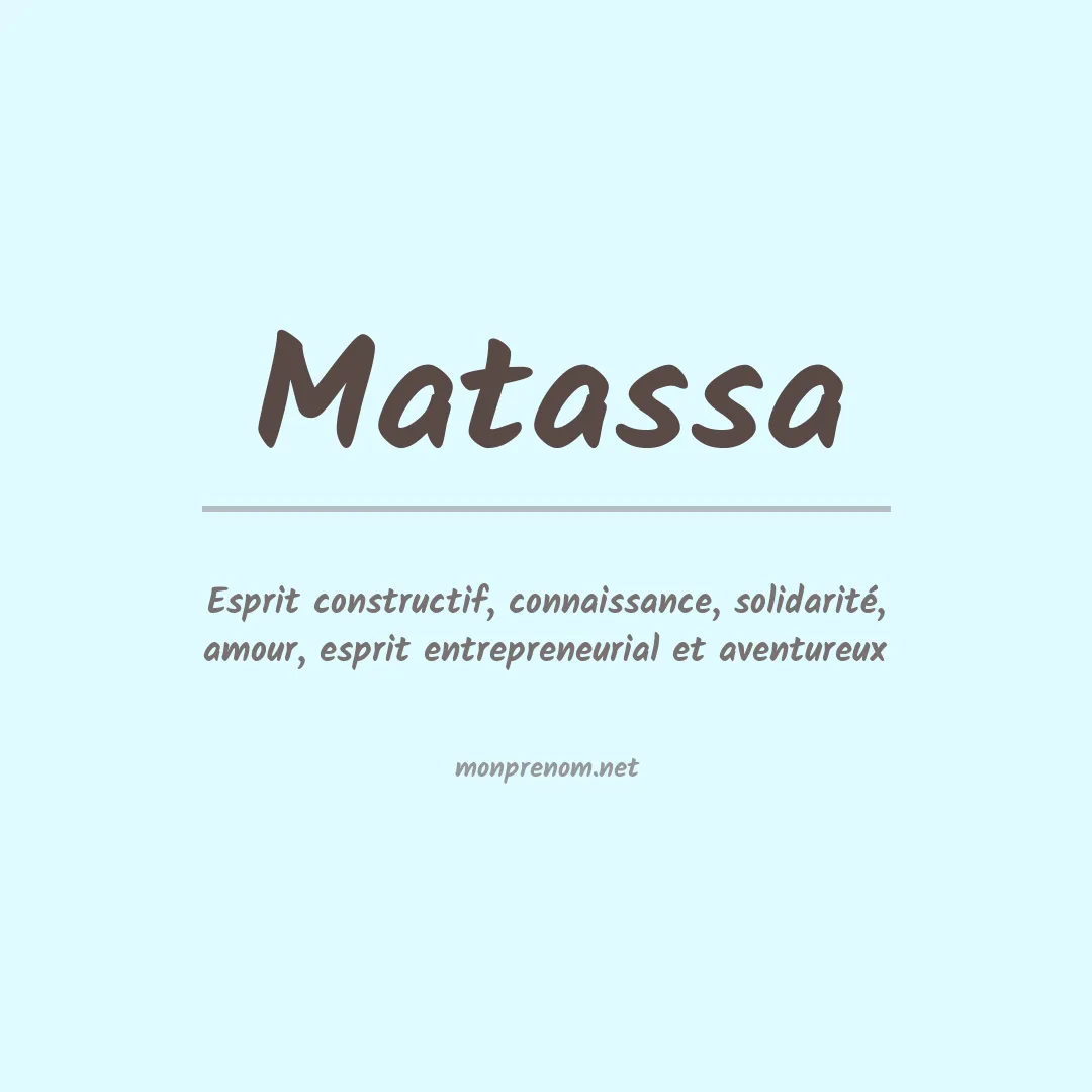 Prénom Matassa