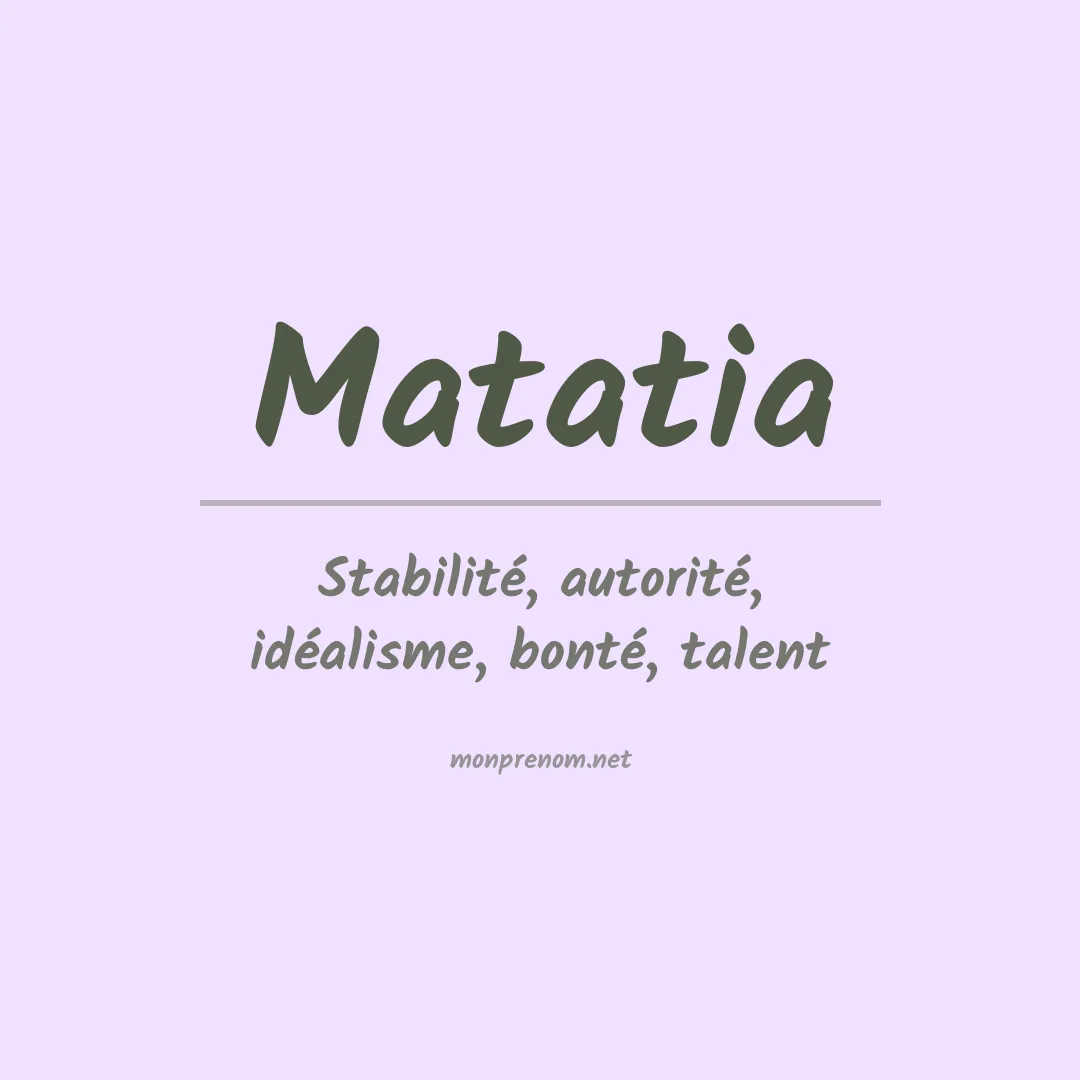 Prénom Matatia