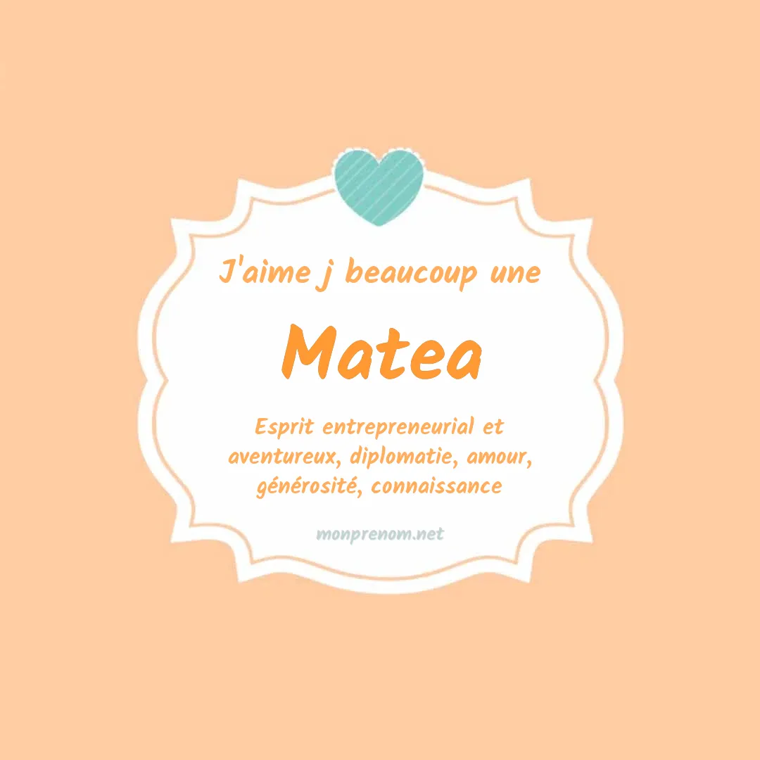 J'aime beaucoup Matea