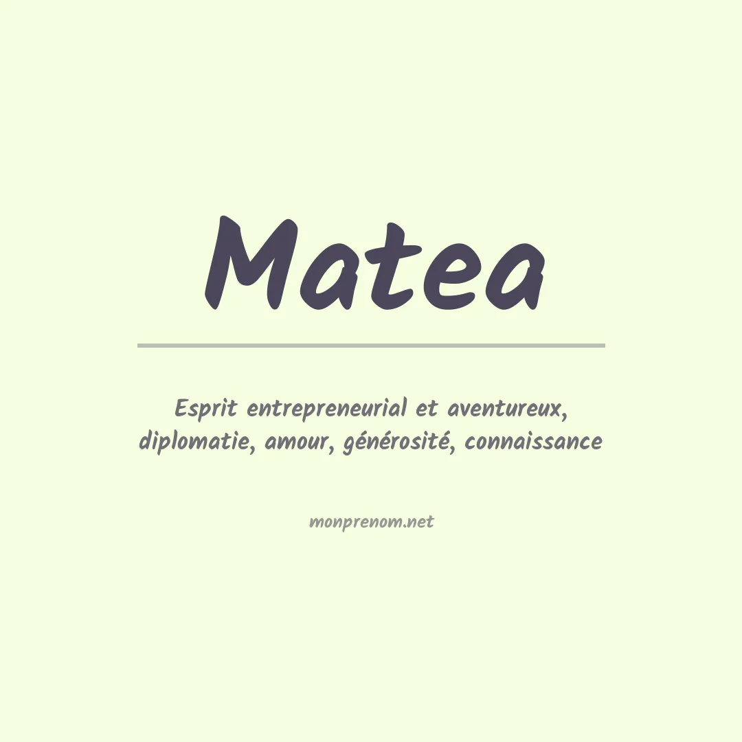Prénom Matea