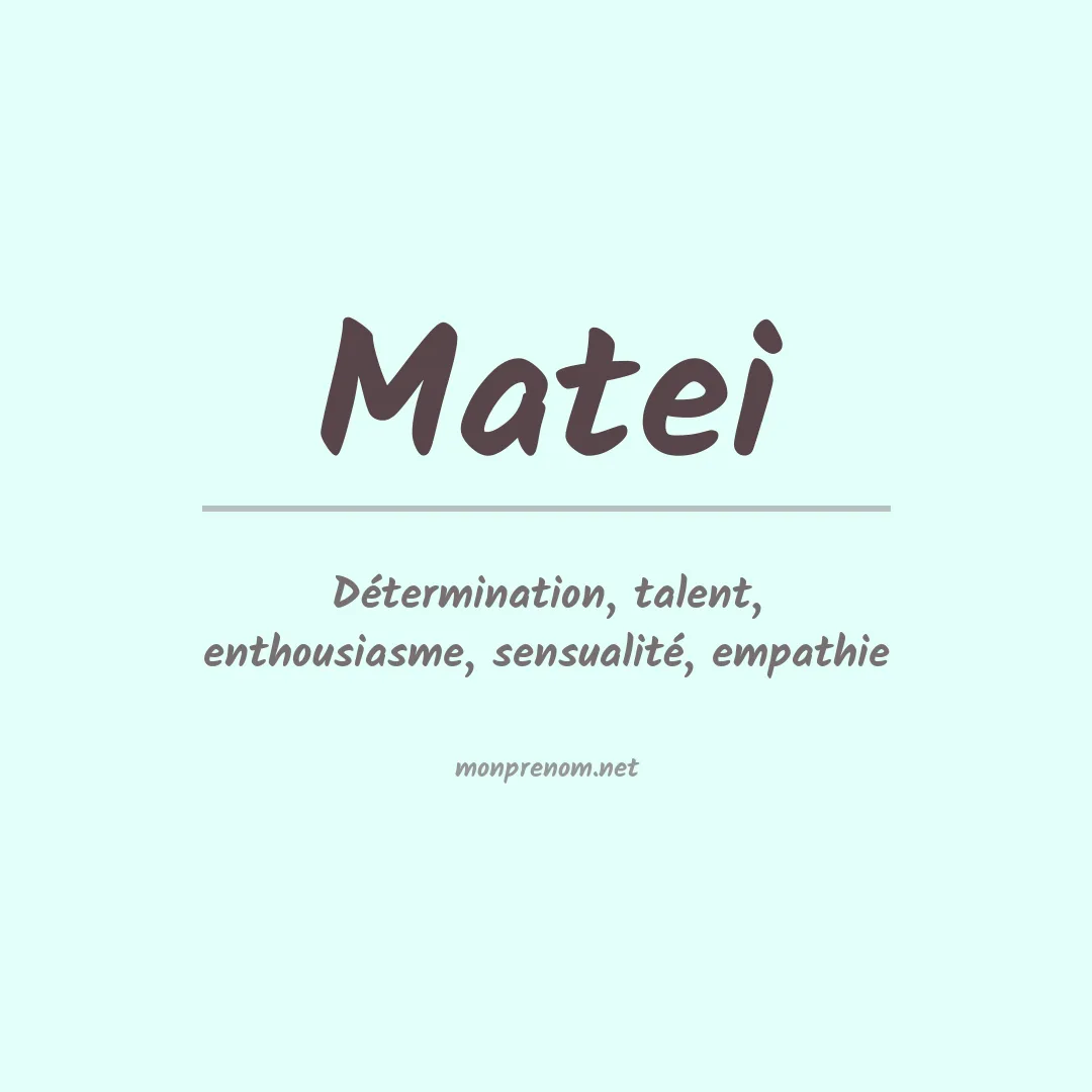 Prénom Matei