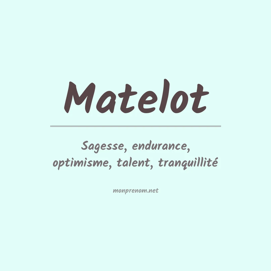 Signification du prénom Matelot