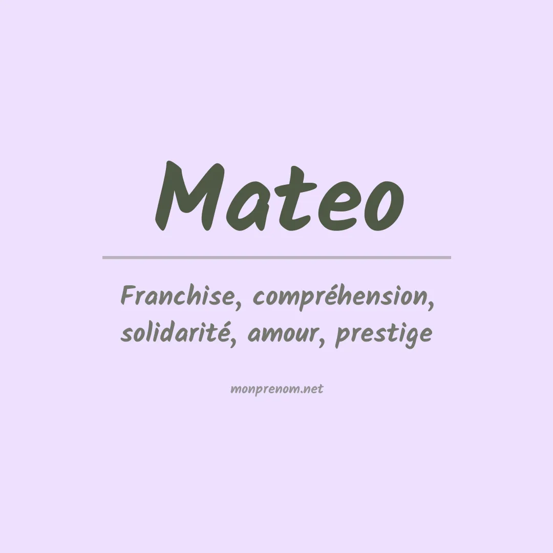 Prénom Mateo