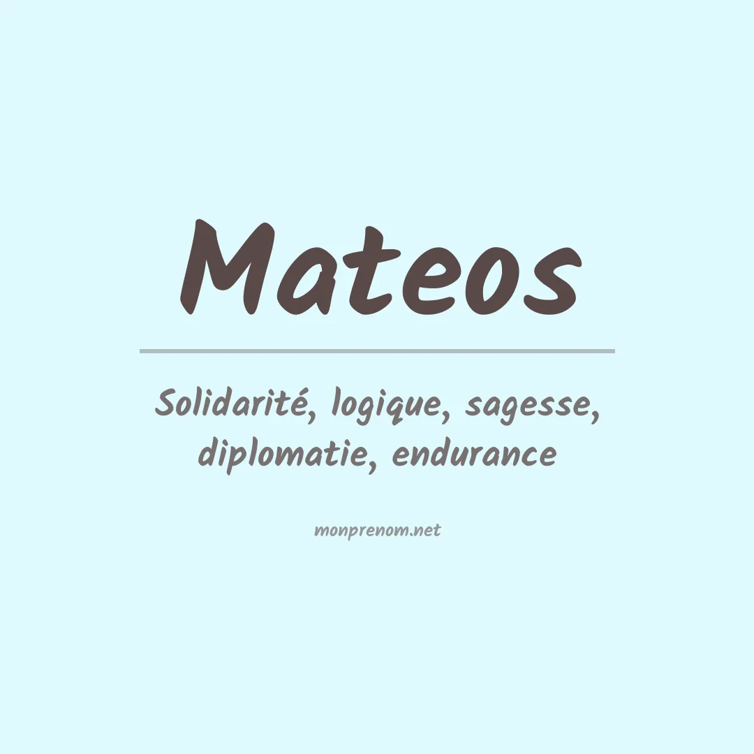 Prénom Mateos