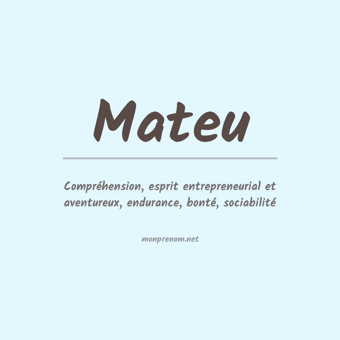 Prénom Mateu