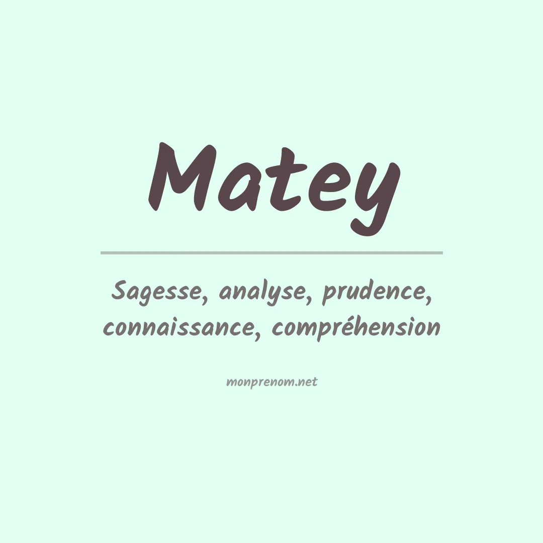 Prénom Matey