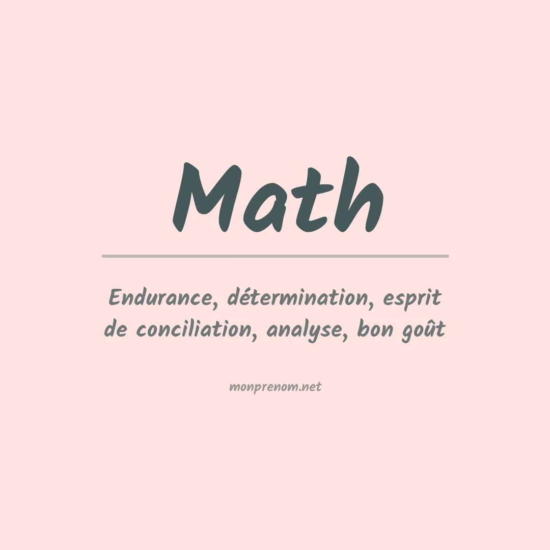 Prénom Math