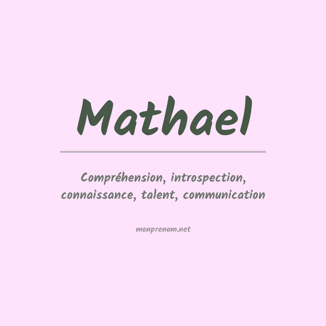 Prénom Mathael