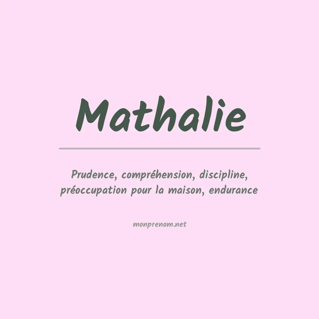 Signification du prénom Mathalie