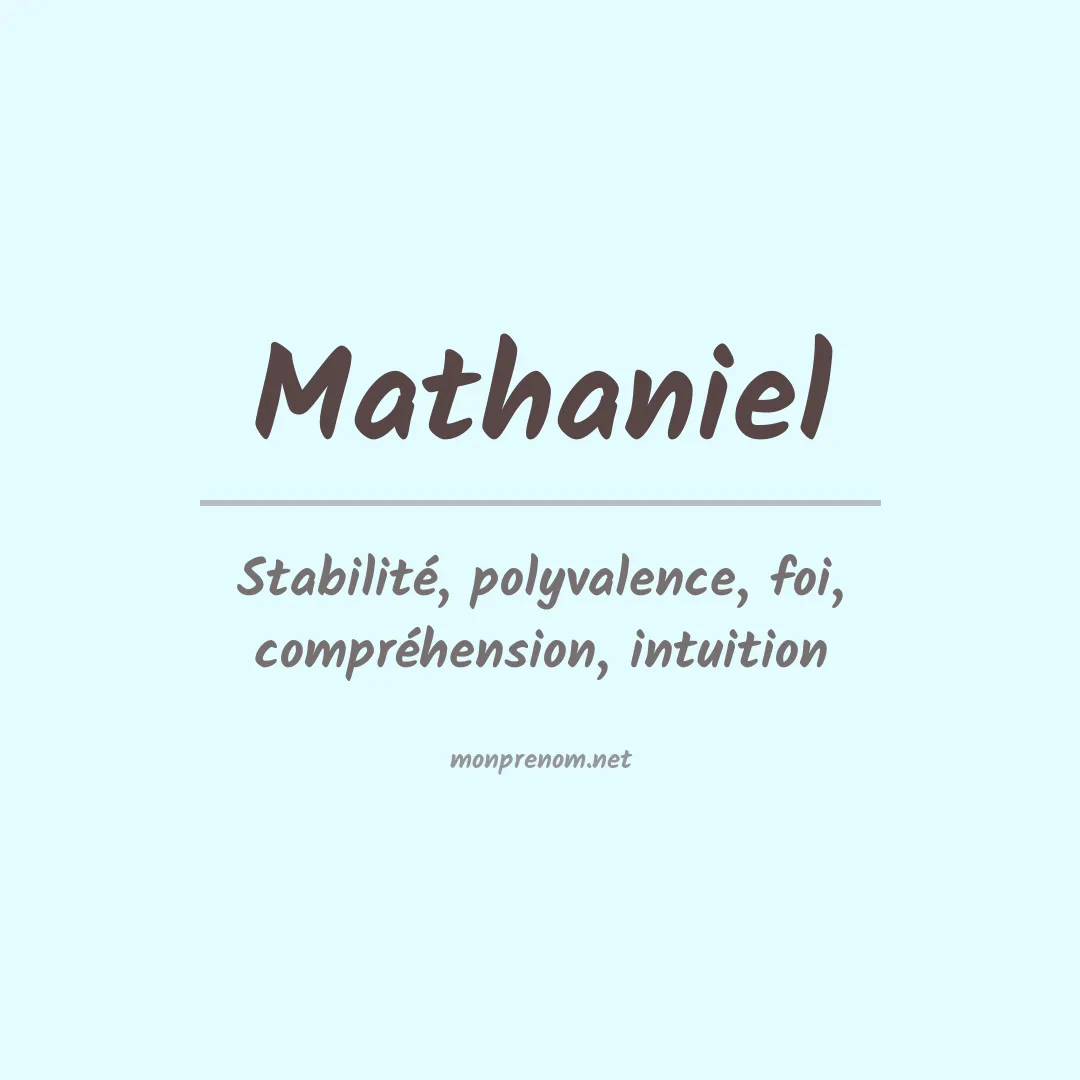 Signification du prénom Mathaniel