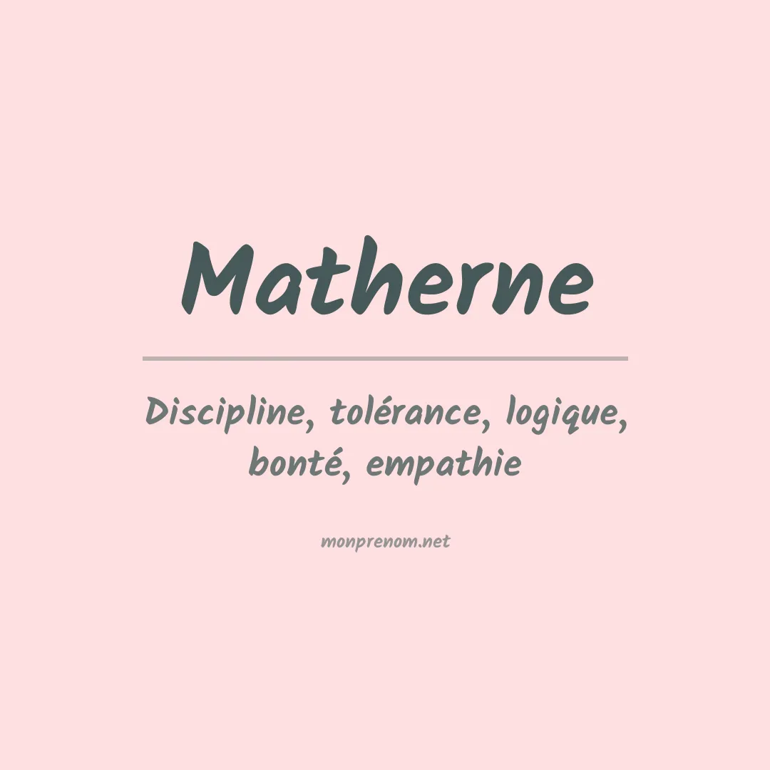 Prénom Matherne