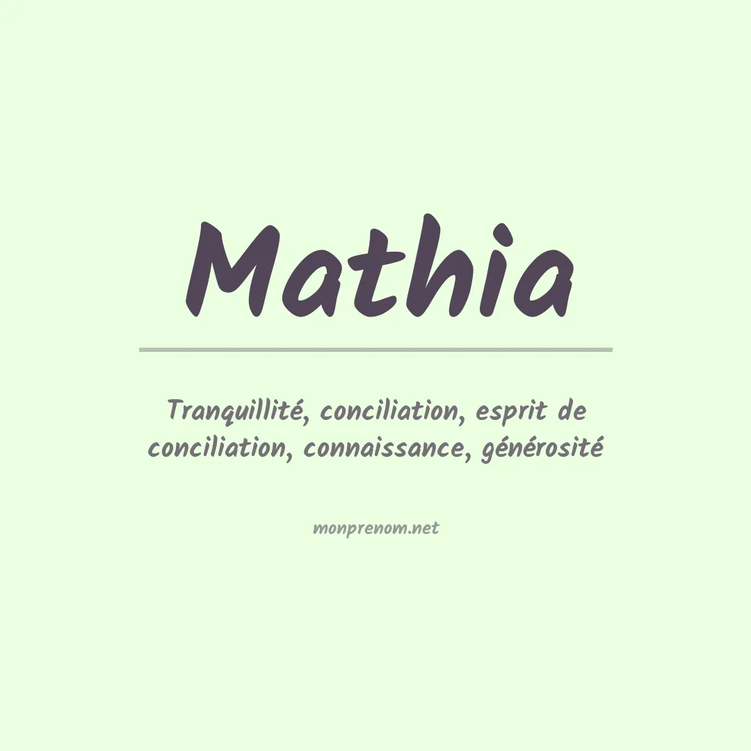 Prénom Mathia