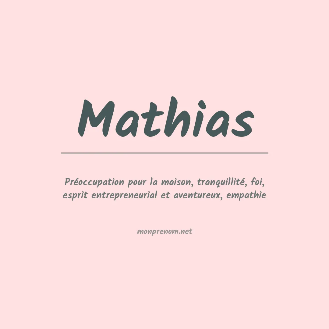 Prénom Mathias